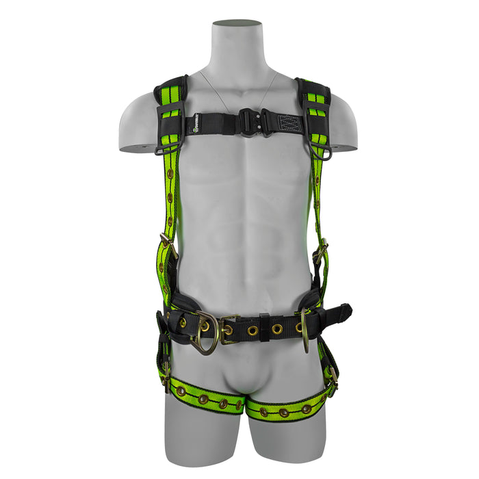 SafeWaze FS-FLEX270 Iron Worker 3 D-Rings Harness w/ Grommet Leg Straps