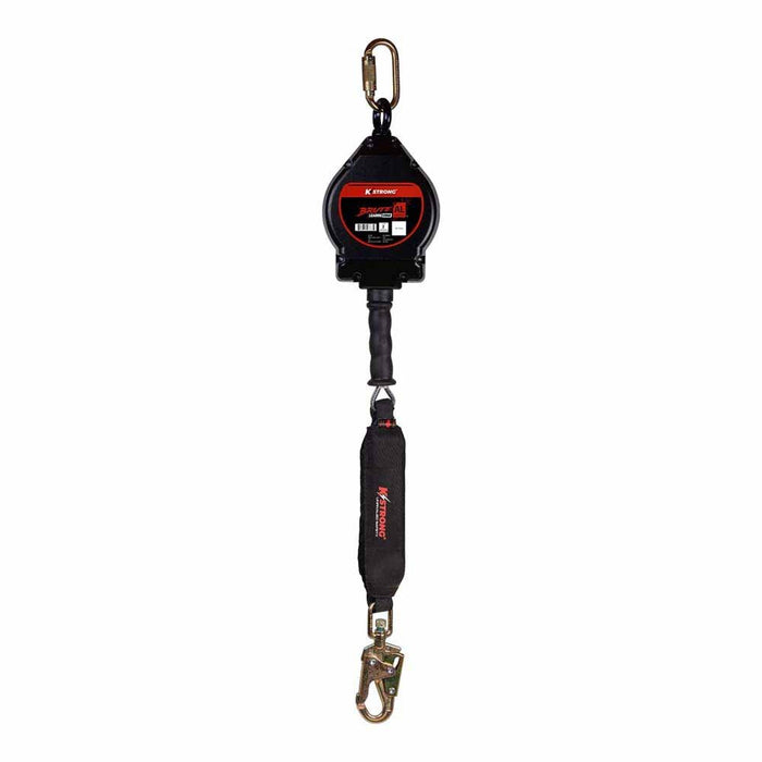 KStrong UFS480020L 20 ft Aluminum Housing Cable SRL, Swivel Snap Hook, Carabiner, Tagline, LE Rated