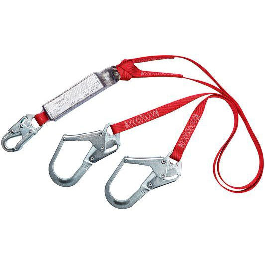 DBI Sala 1340180 6' Tie-Off Shock Absorbing lanyard w Snap and Rebar Hook