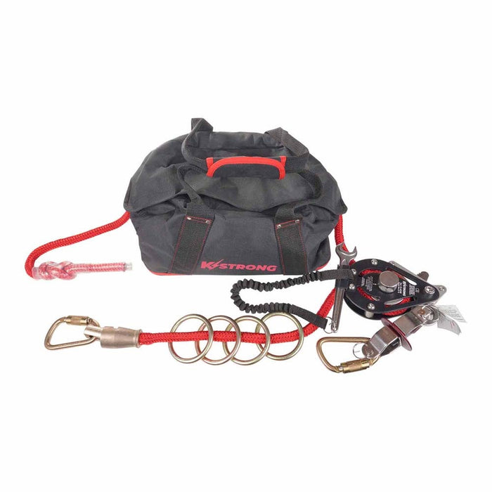 KStrong UFA40010 Adjustable Horizontal Lifeline System, 100' 4-Person Kit