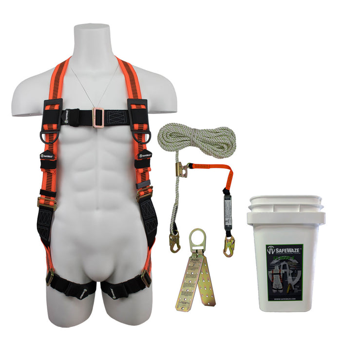 SafeWaze FS-ROOF-E Roofing Kit with Bucket with Universal Size Harness