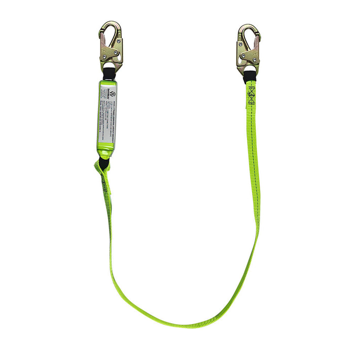 SafeWaze FS-560 6' Energy Absorbing lanyard with Double Locking Snap Hooks