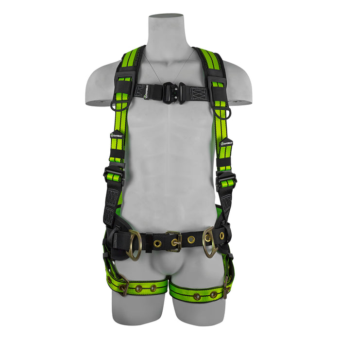 SafeWaze FS-FLEX360-SAFELINK 3 D-Ring Construction Harness w/ Grommet Leg Straps