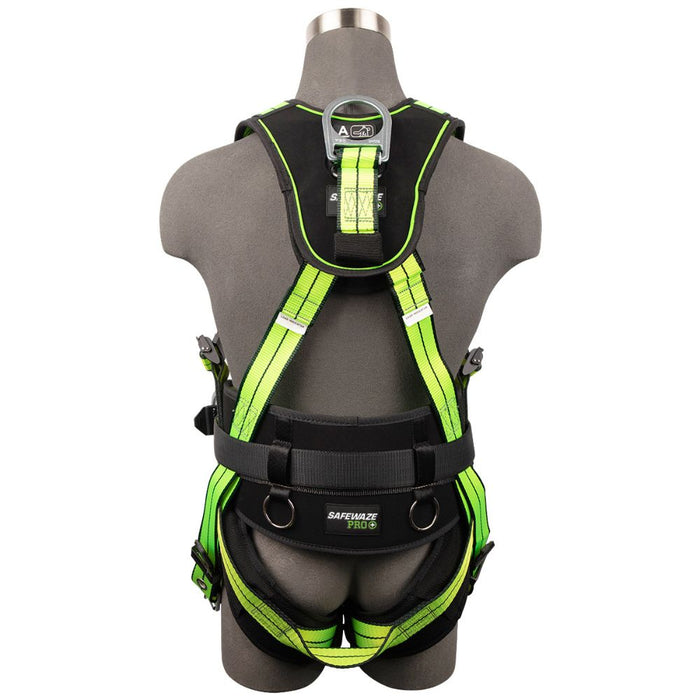 SafeWaze FS-FLEX360 3 D-Ring  Construction Harness w/ Grommet Leg Straps