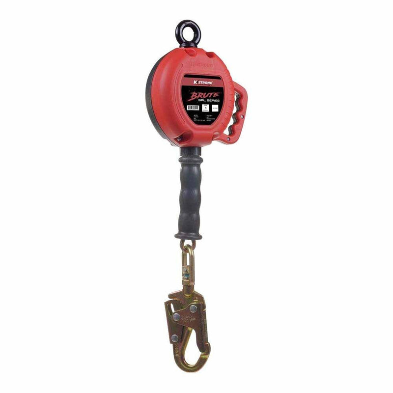 KStrong UFS310010 10 ft. Galvanized Steel Cable SRL with Snap Hook & Carabiner - 2