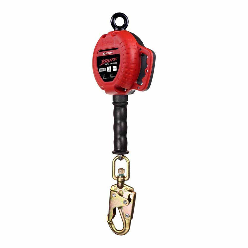 KStrong UFS310010 10 ft. Galvanized Steel Cable SRL with Snap Hook & Carabiner - 3