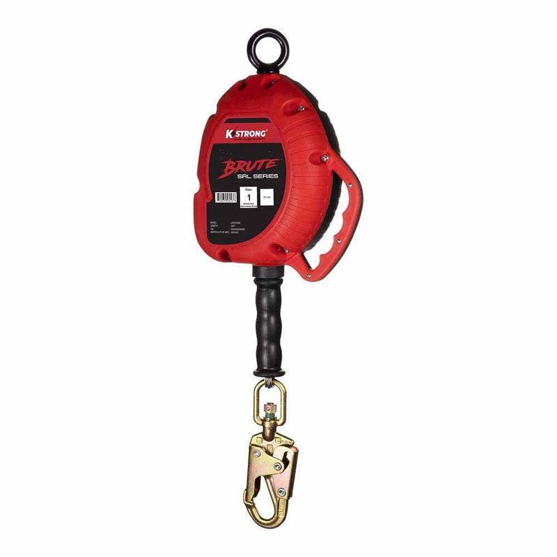 KStrong UFS310030 30 ft. Galvanized Steel Cable SRL with Snap Hook, Carabiner, Tagline