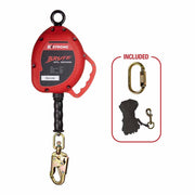 KStrong UFS310030 30 ft. Galvanized Steel Cable SRL with Snap Hook, Carabiner, Tagline - 2