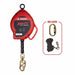 KStrong UFS310050 50 ft Galvanized Steel Cable SRL with Snap Hook, Carabiner, Tagline - 2