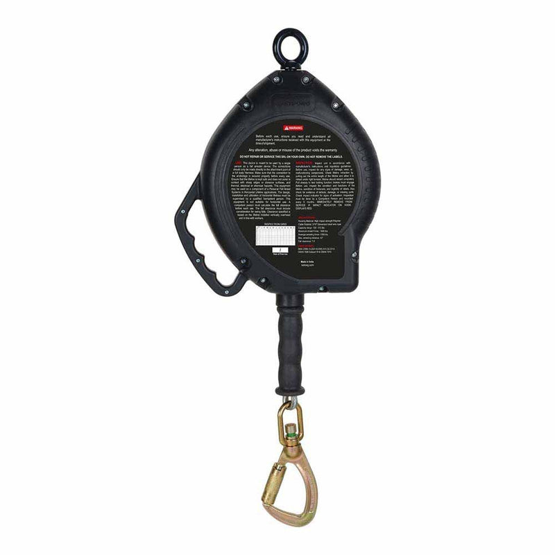 KStrong UFS310130 50 ft. Galvanized Steel Cable SRL with Swivel Locking Carabiner - 5
