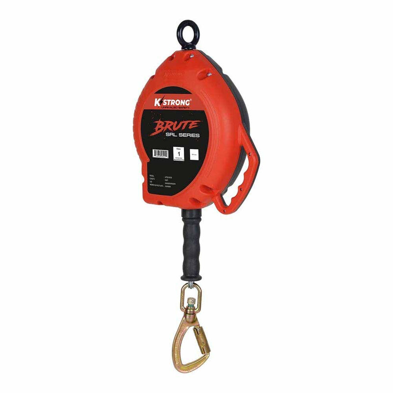 KStrong UFS310150 50 ft Galvanized Steel Cable SRL with Carabiners & Tagline - 4