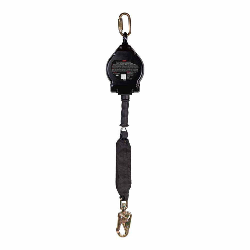 KStrong UFS480020L 20 ft Aluminum Housing Cable SRL, Swivel Snap Hook, Carabiner, Tagline, LE Rated - 3
