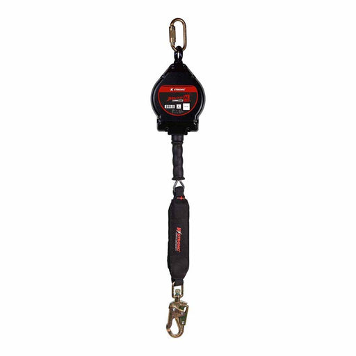 KStrong UFS480025L 25 ft Aluminum Cable SRL, Swivel Snap Hook, Carabiner, LE Rated