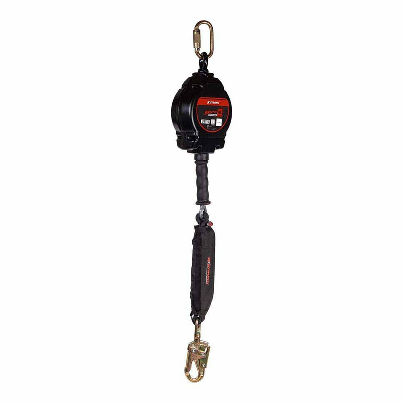 KStrong UFS480025L 25 ft Aluminum Cable SRL, Swivel Snap Hook, Carabiner, LE Rated - 2