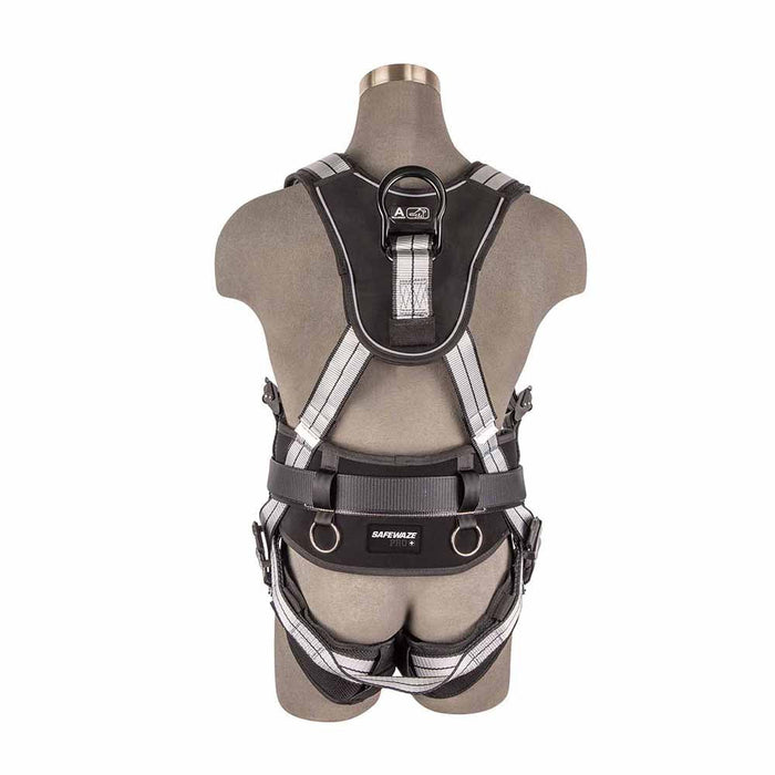 Safewaze PRO+ Slate Construction Harness: Alu 3D, Alu QC Chest, TB Legs