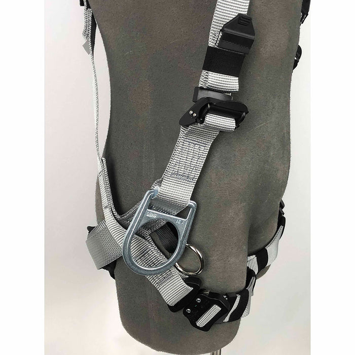 Safewaze 021-1595 (PCS) Full Body Harness: 3D Steel, Alu Quick-Connect Chest, Alu Quick-Connect Legs, Lanyard Rings & Sub Pelvic Cover