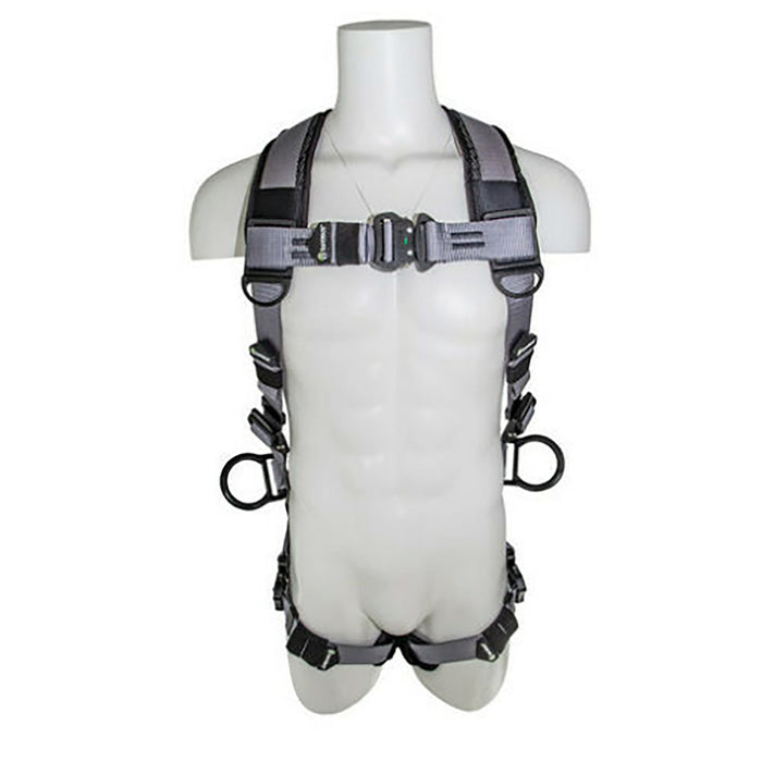 Safewaze SW-6211 (PCS) Full Body Harness W 3 D-Rings, Lanyard Rings & Sub Pelvic Cover