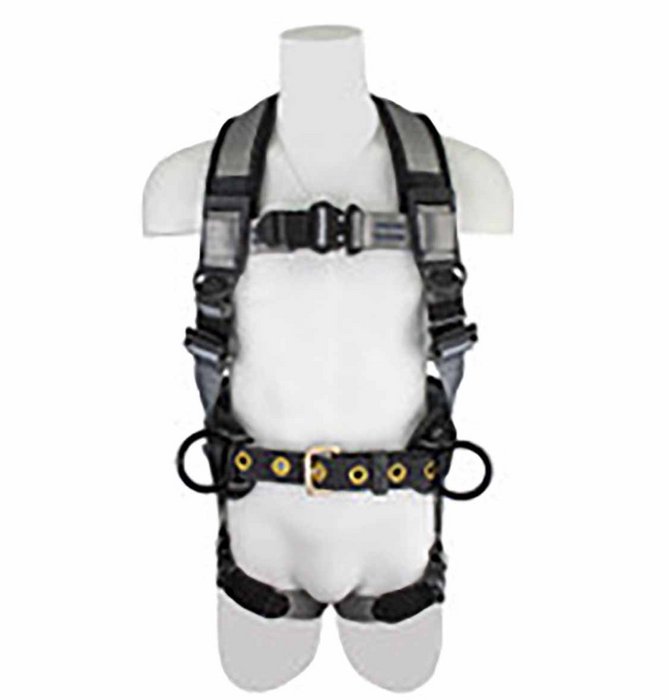 Safewaze Full Body Construction Harness w/ Alu 3D, Shoulder/Leg Pads, Fd, Quick-Connect Chest, Quick-Connect Legs & Sub Pelvic Cover