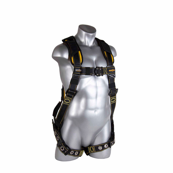 Guardian Cyclone HUV Harness, Black-Yellow, Quick Connect Chest, TB Leg. No Waist Belt