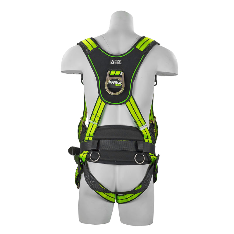 SafeWaze FS-FLEX270 Iron Worker 3 D-Rings Harness w/ Grommet Leg Straps
