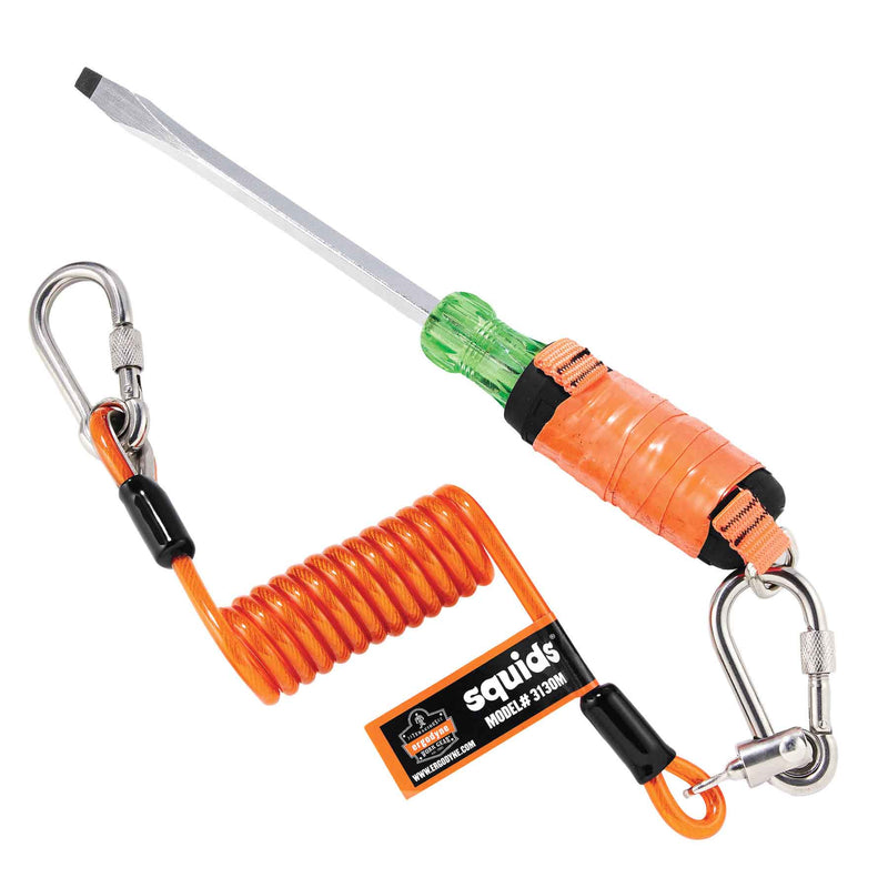 Ergodyne 19131 OAH 3130M Coiled Cable Lanyard - 5lb  Medium