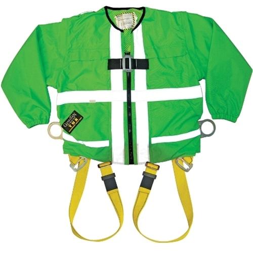 Guardian Hi-Vis Zip On X Off TUX Full Body Safety Harness w/ Long Sleeves