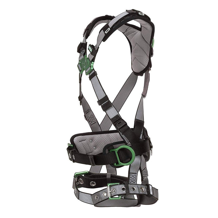 MSA 10195135 V-FIT Construction Harness Back & Hip D-Rings, QC Leg Straps