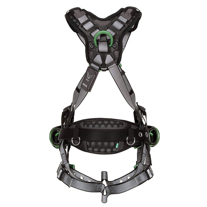 MSA 10195135 V-FIT Construction Harness Back & Hip D-Rings, QC Leg Straps