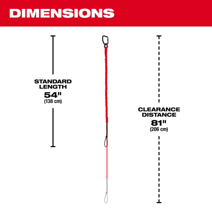 Milwaukee 48-22-8811 10 lb 54.4" Extended Reach Locking Tool Lanyard