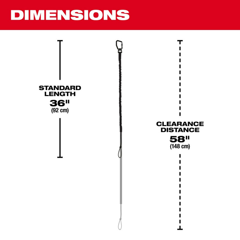 Milwaukee 48-22-8815 15 lb 36.3" Shock Absorbing and Locking Tool Lanyard