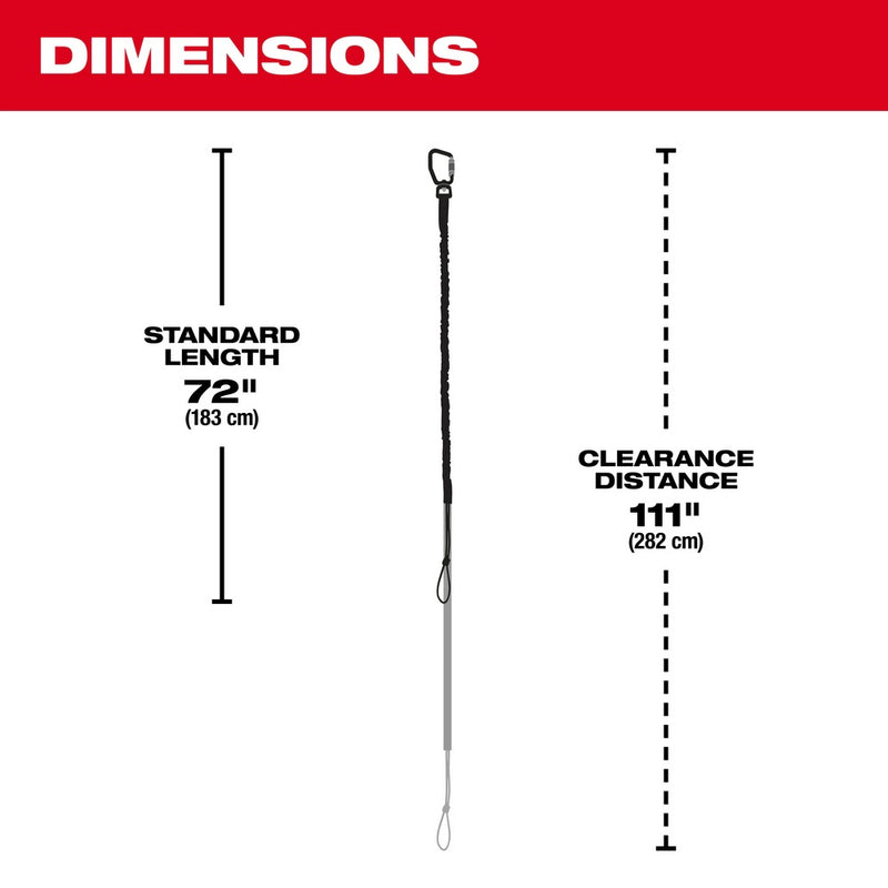 Milwaukee 48-22-8817 15LBS 72" Extended Reach Locking Tool Lanyard