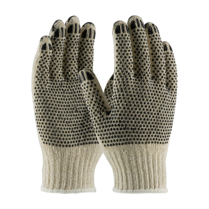 PIP Industrial Products 36-C330PDD/L Cotton/Poly 7G HW, Coated Finger Tips, 2 Side B, Large