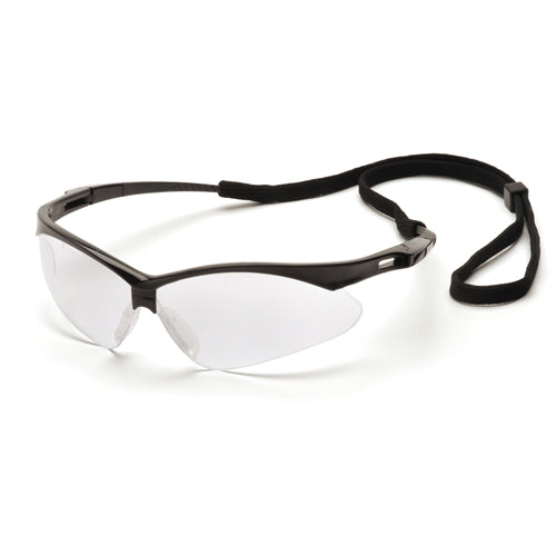 Pyramex SB6310SP PMXTREME Eyewear Clear Lens with Black Frame & Cord
