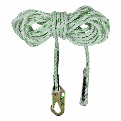 Safewaze FS-700-100 100' Rope Lifeline with Double Locking Snap Hooks