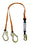 SafeWaze FS88566-E 6' Shock Absorbing Lanyard w/Rebar Hooks, Dual Leg