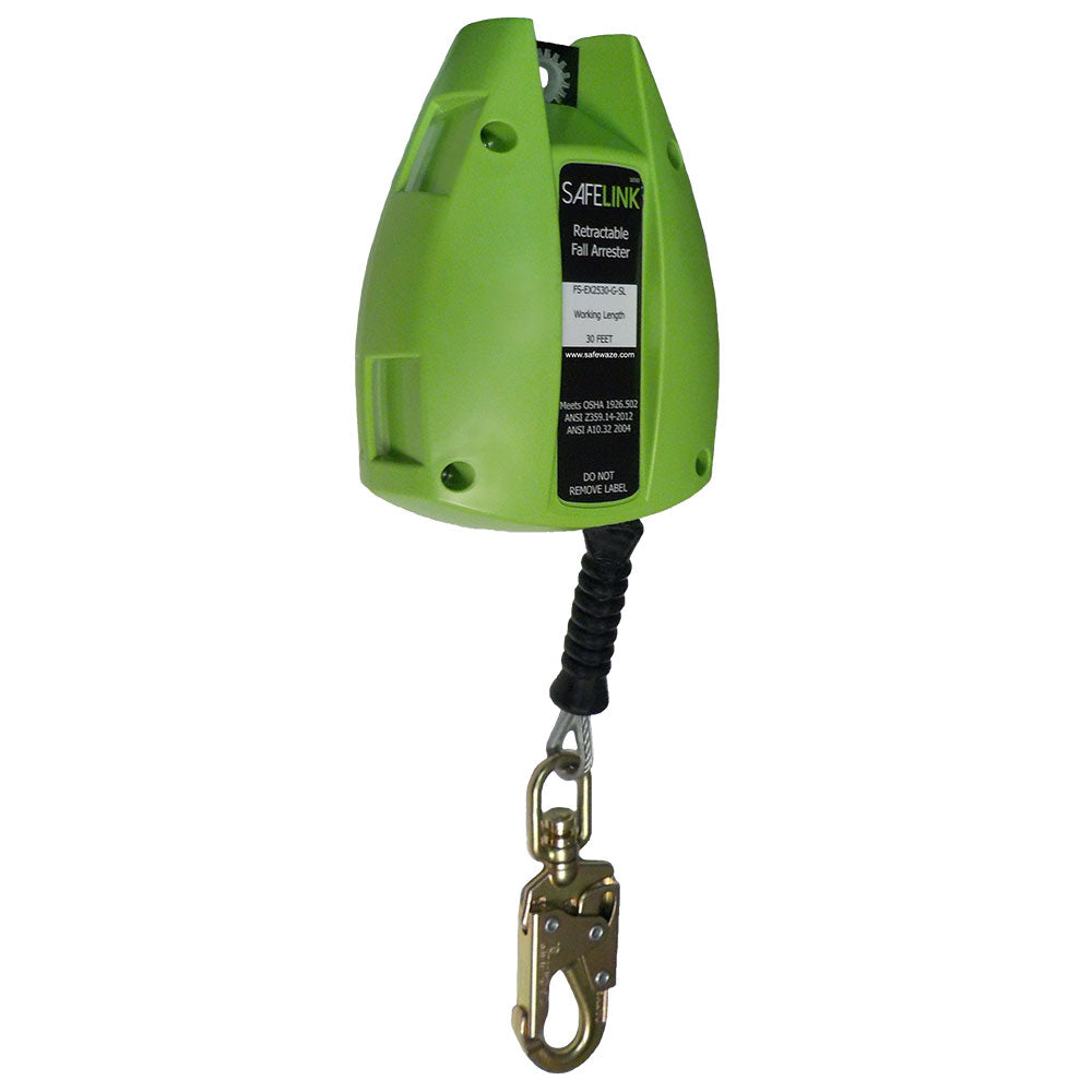 SafeWaze FSEX2530GSL 30' Cable Retractable with Fall Indicator