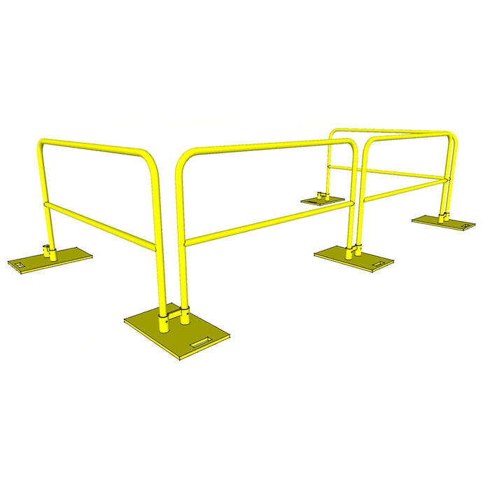 SafeWaze FS-EX345 6' Guardrail Swing Gate with Weighted Base