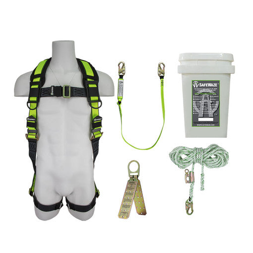 SafeWaze FS-120 Basic Roofers Kit w/ Bucket & Harness