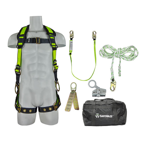 SafeWaze FS123 Pro Roofers Kit w/ Carrying Bag & Harness