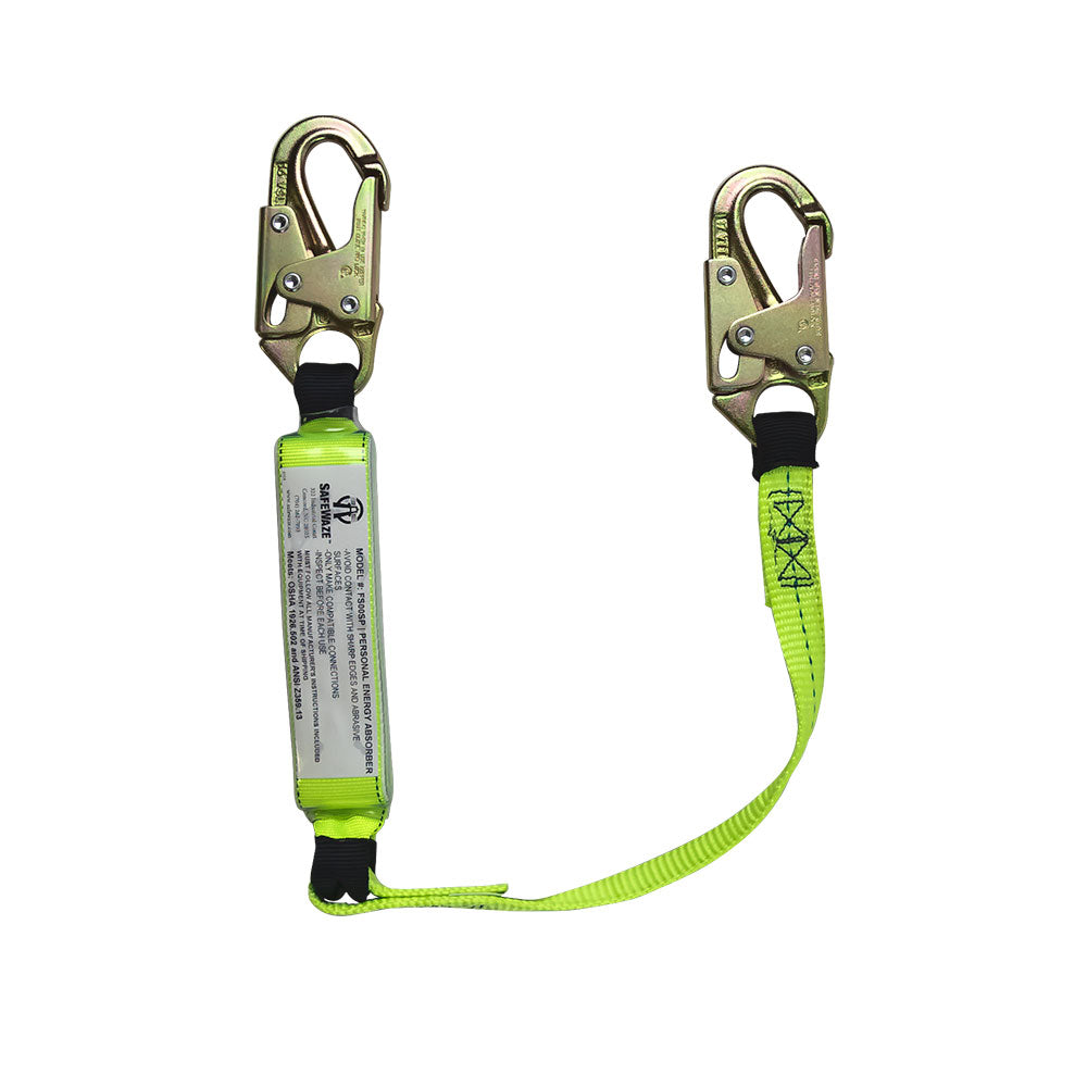 Safewaze FS5603 3' Lanyard With Double Locking Snap Hooks — Fall