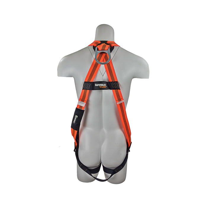 Safewaze FS99185-E Universal V-Line Harness, Single D-Ring, Grommet Leg Straps