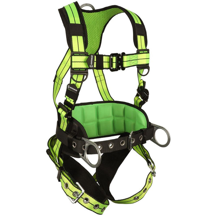 SafeWaze FS-FLEX360 3 D-Ring  Construction Harness w/ Grommet Leg Straps