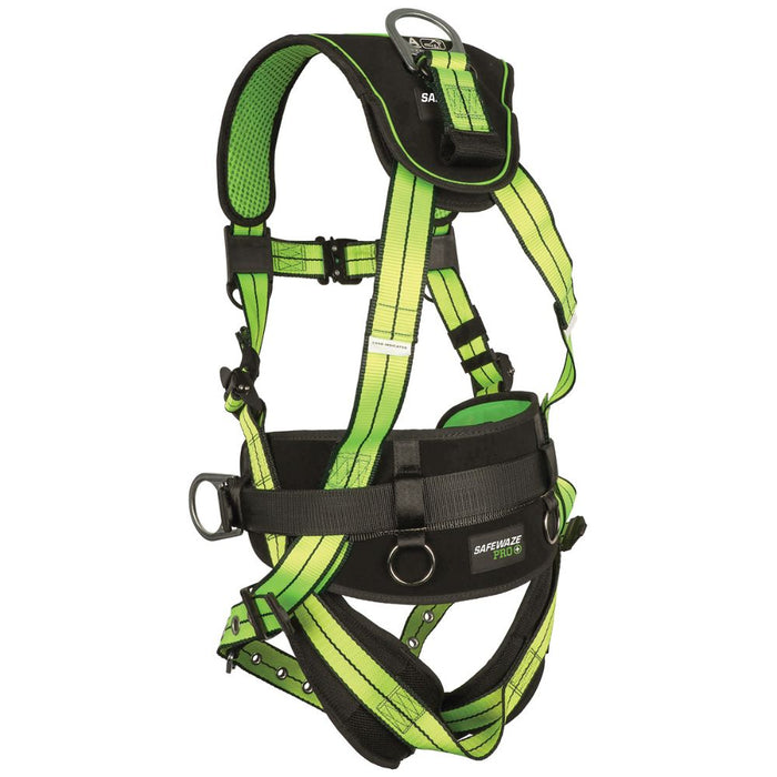 SafeWaze FS-FLEX360 3 D-Ring  Construction Harness w/ Grommet Leg Straps