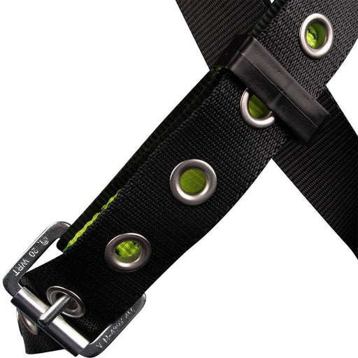 SafeWaze FS-185 No-Tangle Single D-Ring Harness w/ Grommet Leg Straps