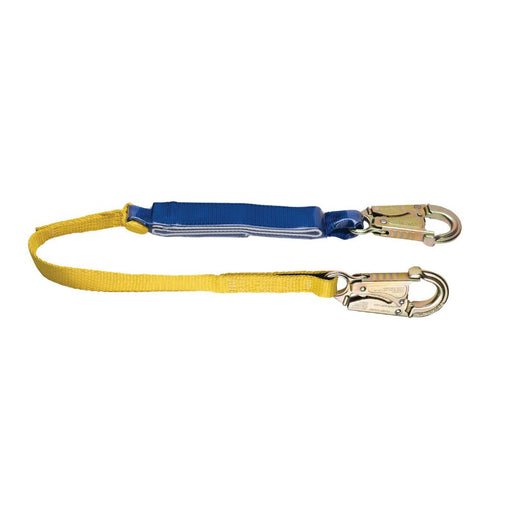 Werner C311104 3ft DeCoil Lanyard (DCELL Shock Pack, 1in Web, Snap Hook)