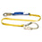 Werner C311200 6' DeCoil Single Leg Lanyard Shock Pack Snap Hook, Rebar Hk