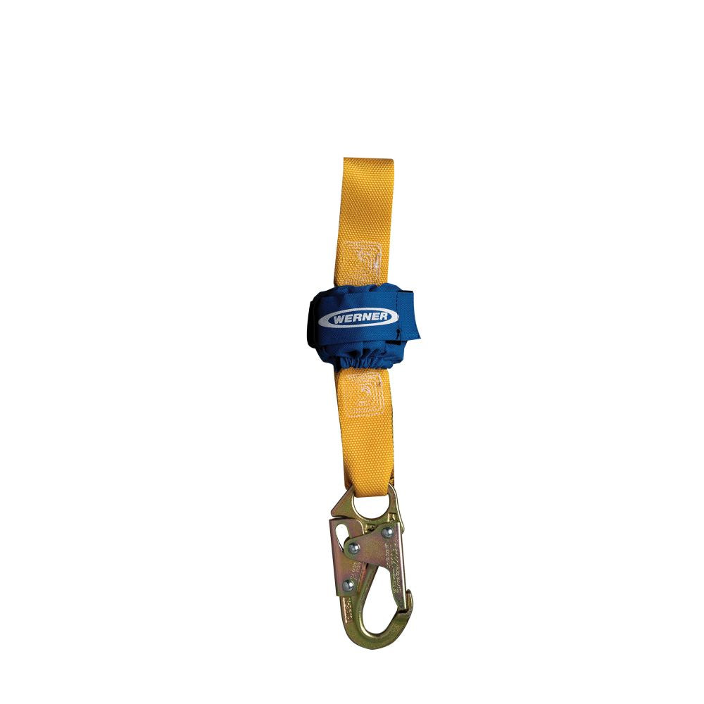 Werner C511104 3ft DeCoil DCELL Lite Single Lanyard (1in Web, Snap Hook)