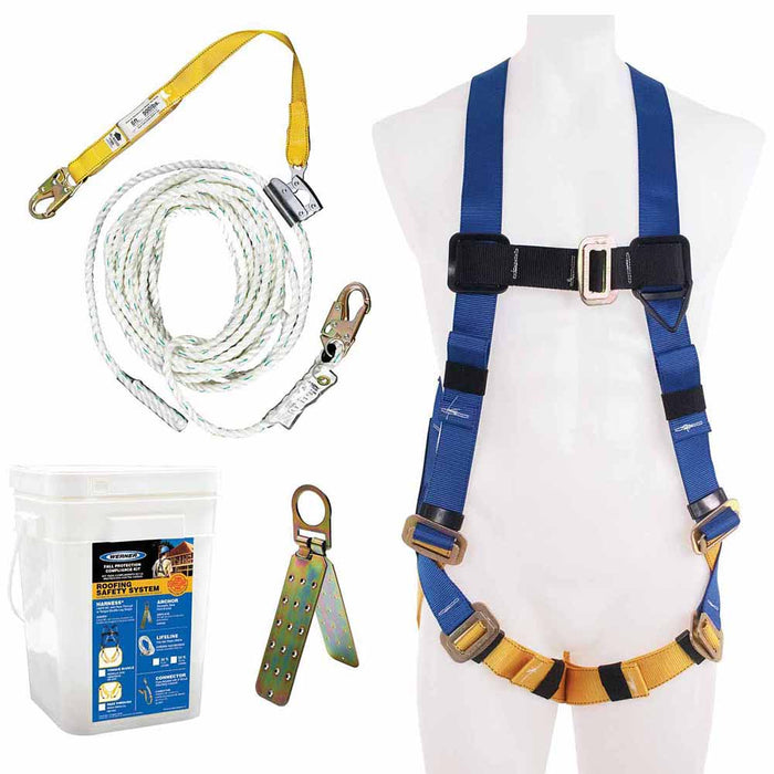 Werner K111101 Roofing Kit, 30ft Basic, Pass-thru Buckle Harness
