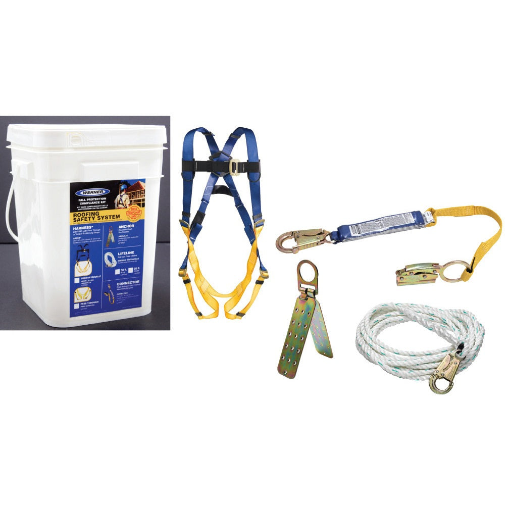 Werner K111201 Roofing Kit, 50ft Basic, Pass-thru Buckle Harness