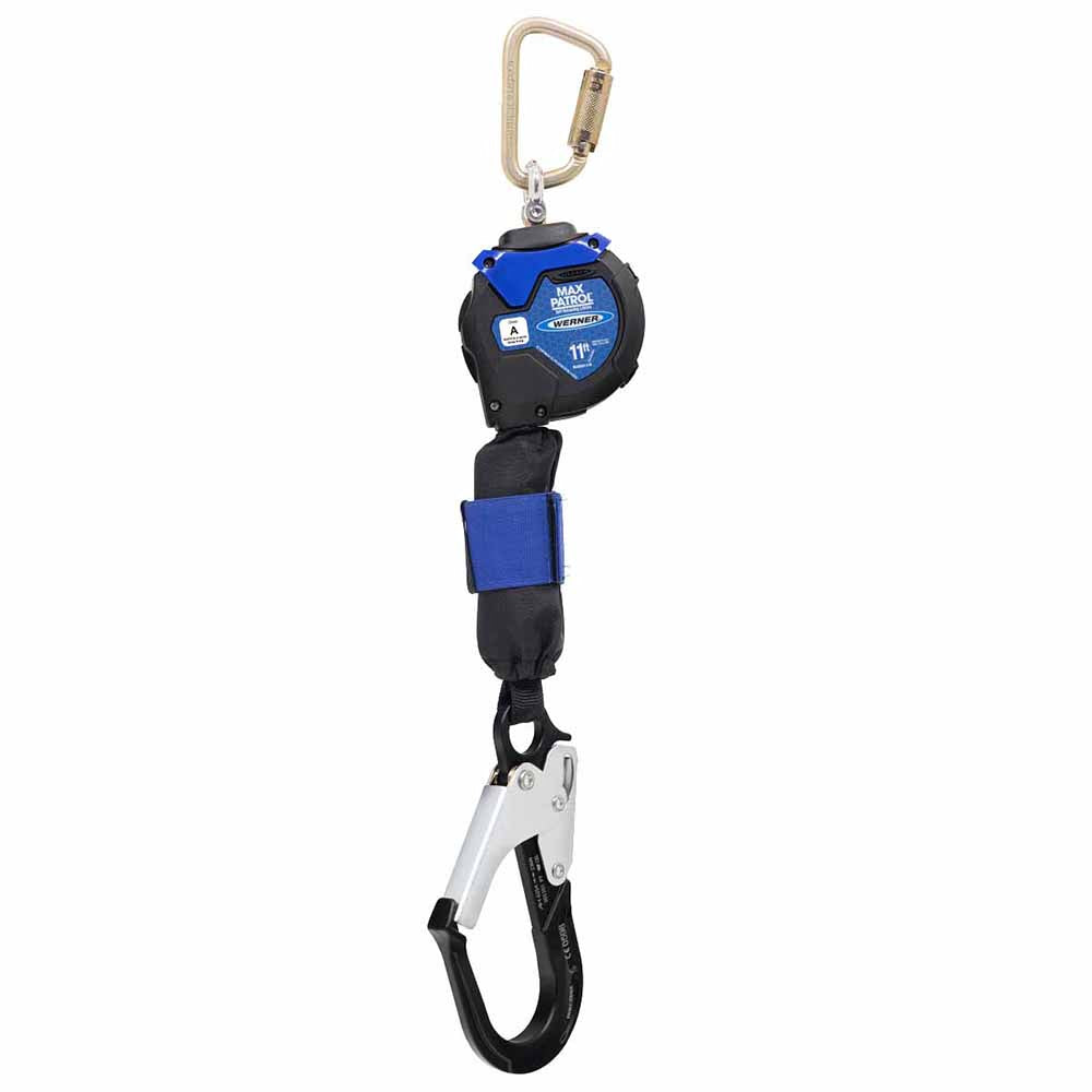 Werner R040 Werner R430011-R 11' MAX Patrol Webbed SRL W/ Aluminum Rebar Hook On L ...